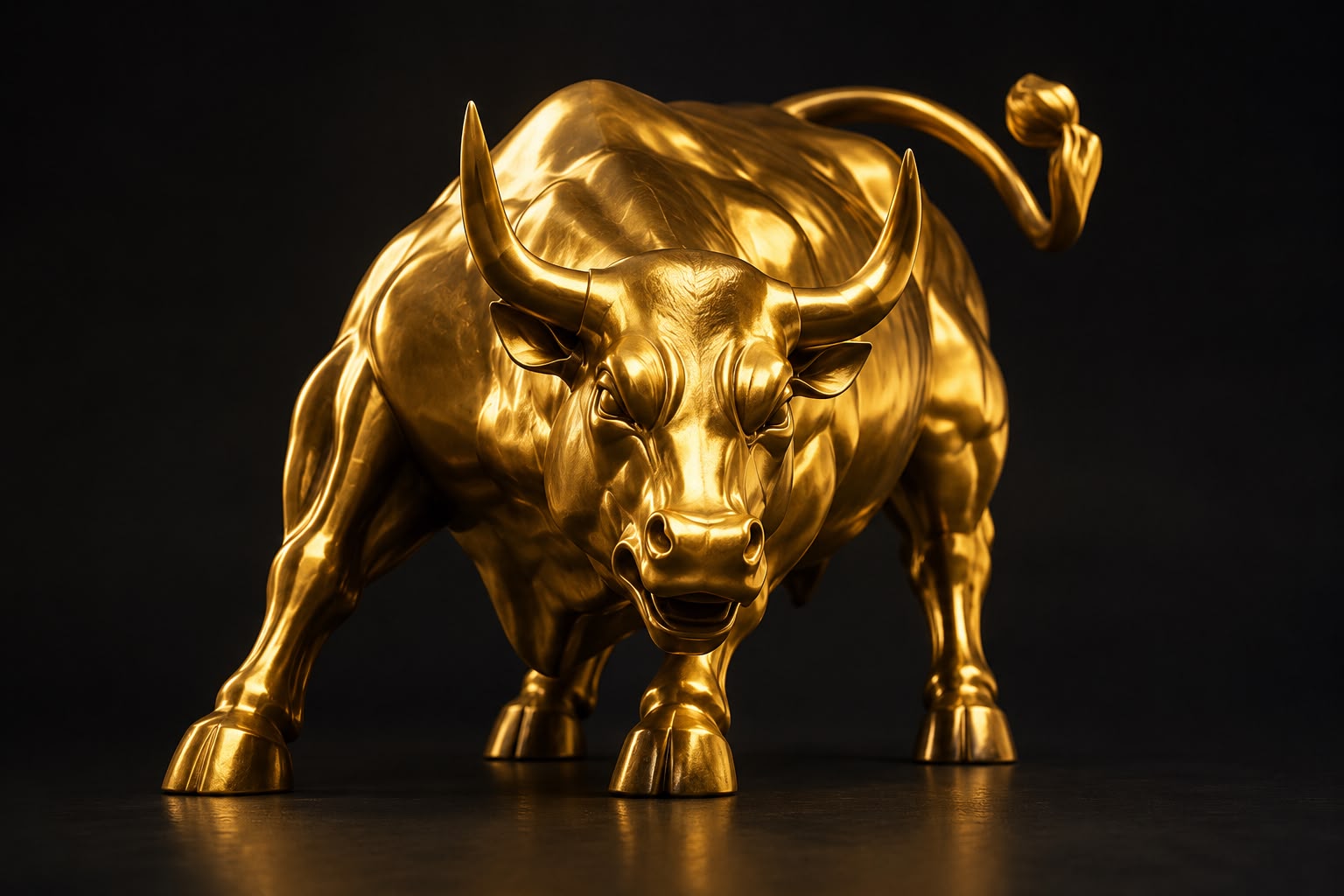 Goldener Bulle als Symbol für Kapitalwachstum
